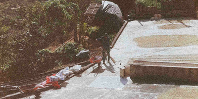 Farm worker in a coffee drying facility