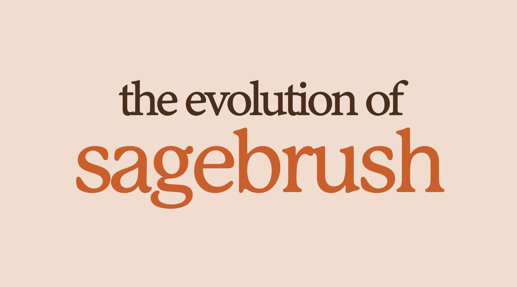 Evolution of Sagebrush