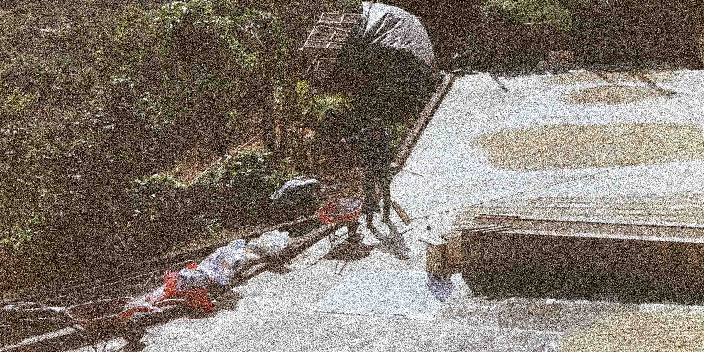 Farm worker in a coffee drying facility 