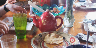 A meal prepared by a coffee farmer on a table