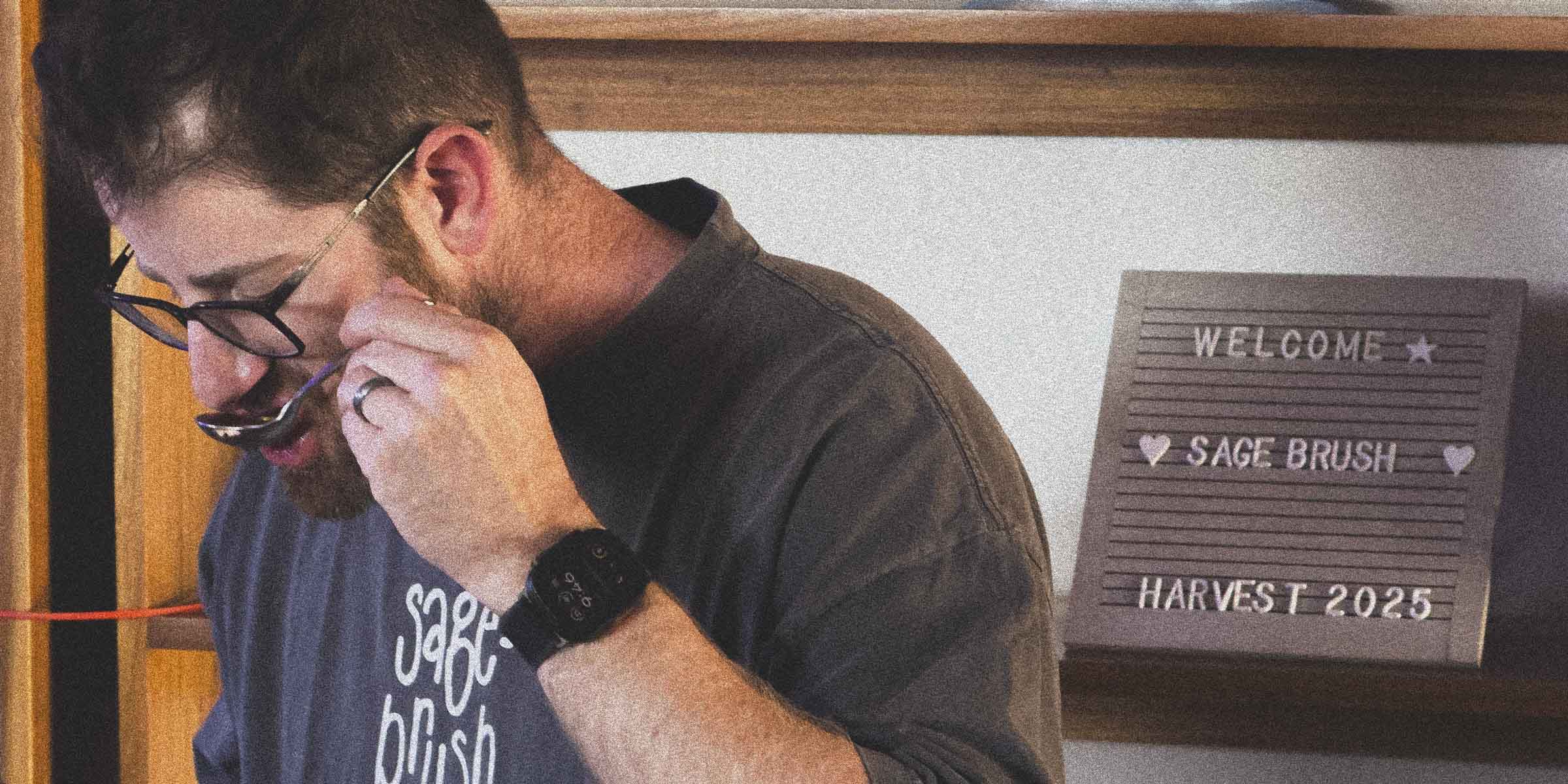Coffee importer cupping coffee