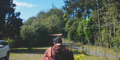 Matt walking in rural Costa Rica